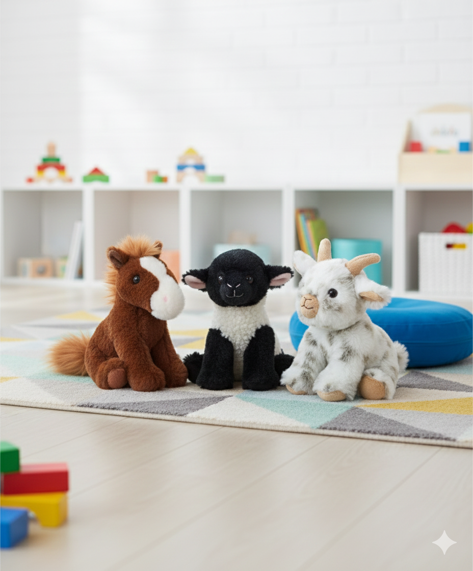 The Petting Zoo - 6" (14cm) Babiez Wild Onez Goat Farm Plush