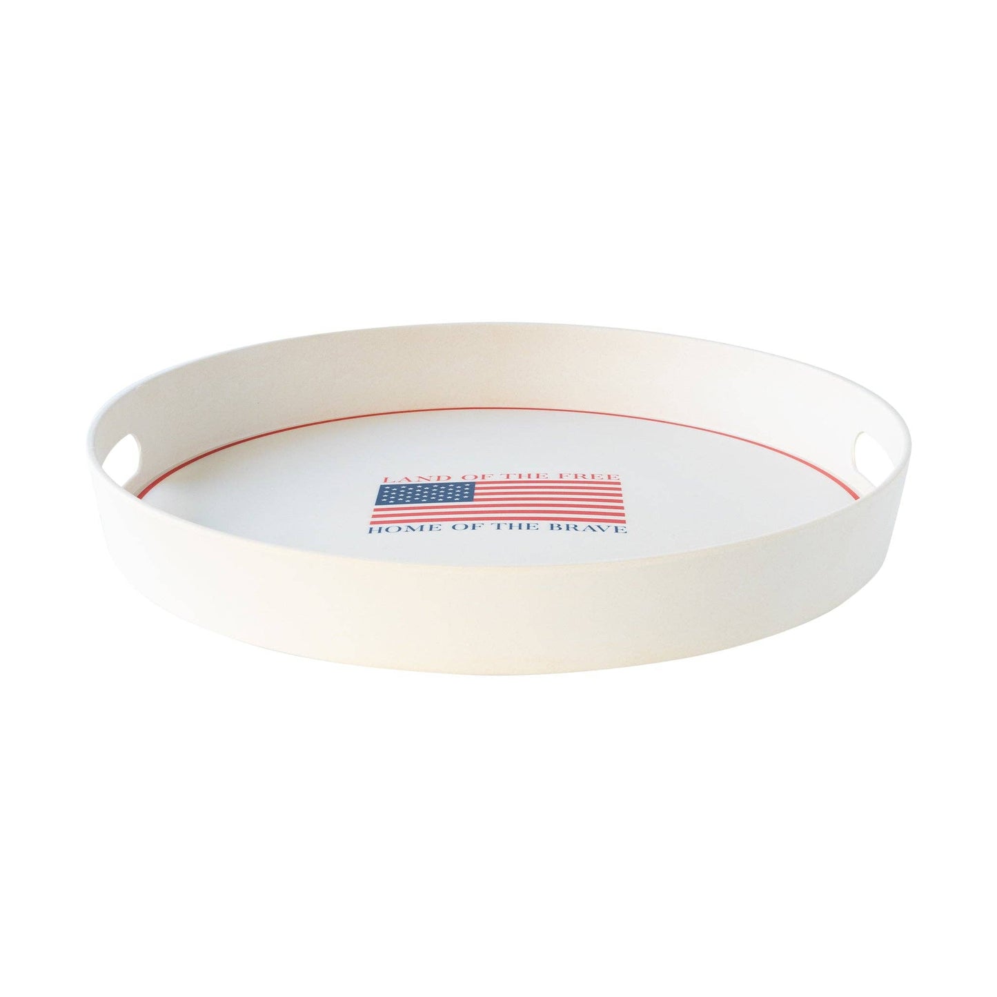 Land of the Brave Reusable Bamboo Round Serving Tray