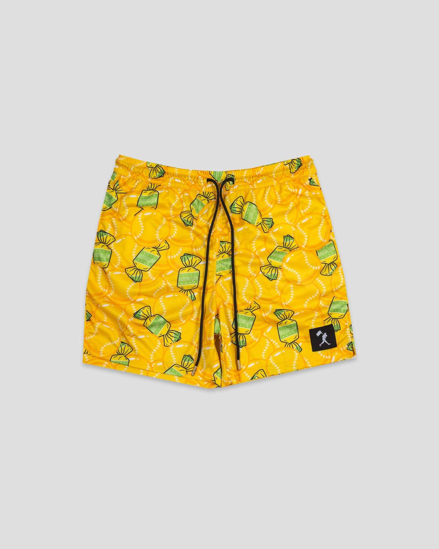 Baseballism - Doubles and Bubbles Diamond Air Youth Mesh Shorts - Banana
