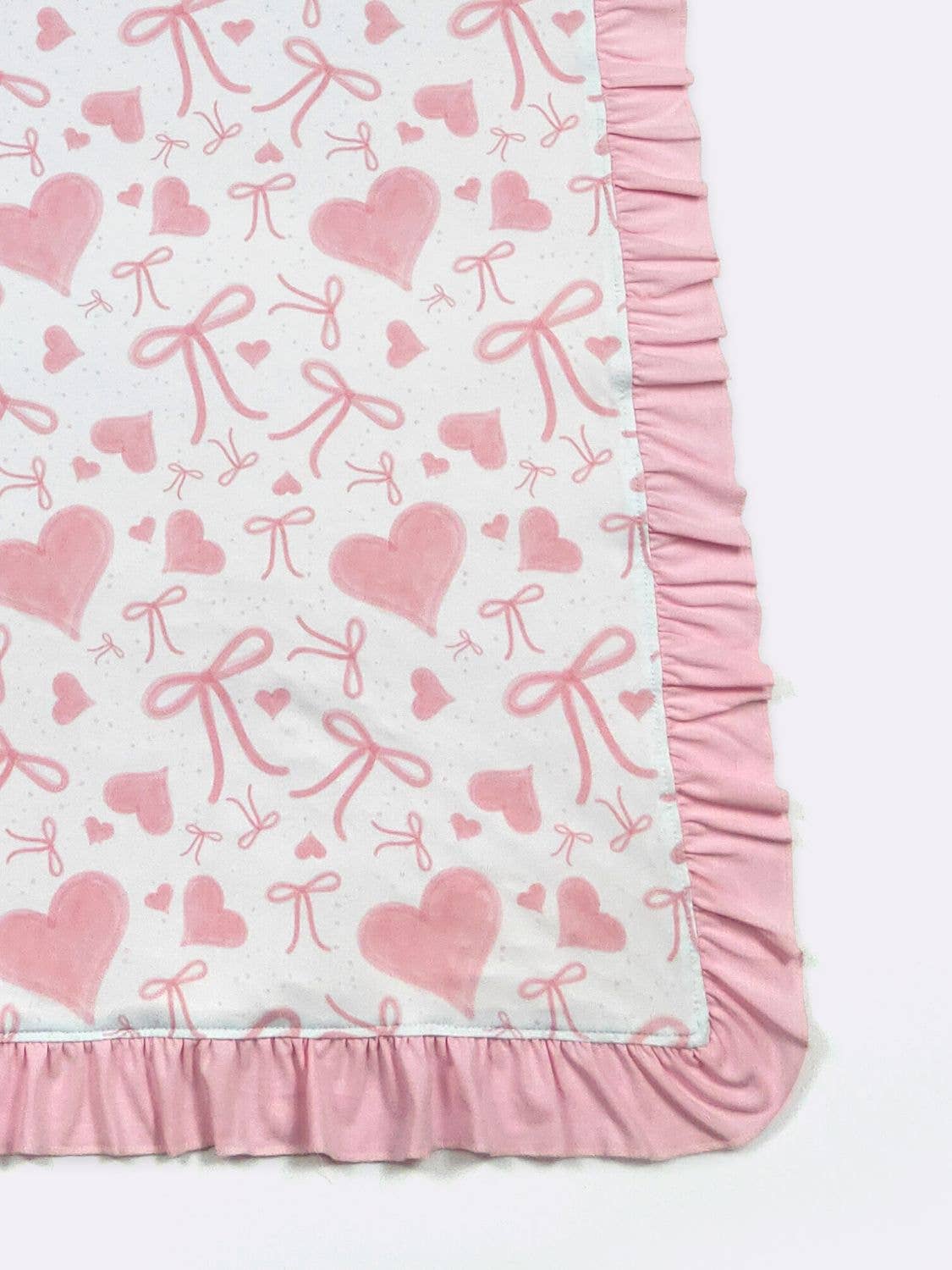 Pink Velvet Heart Blanket