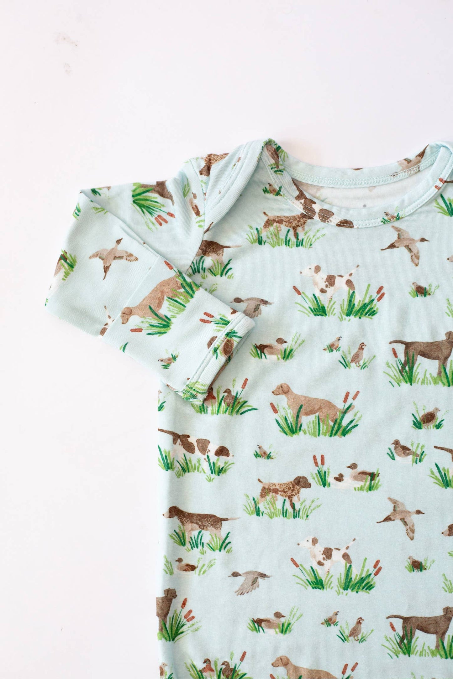 Goosies - Delta Bird Hunting Dogs- Knotted Infant Gown
