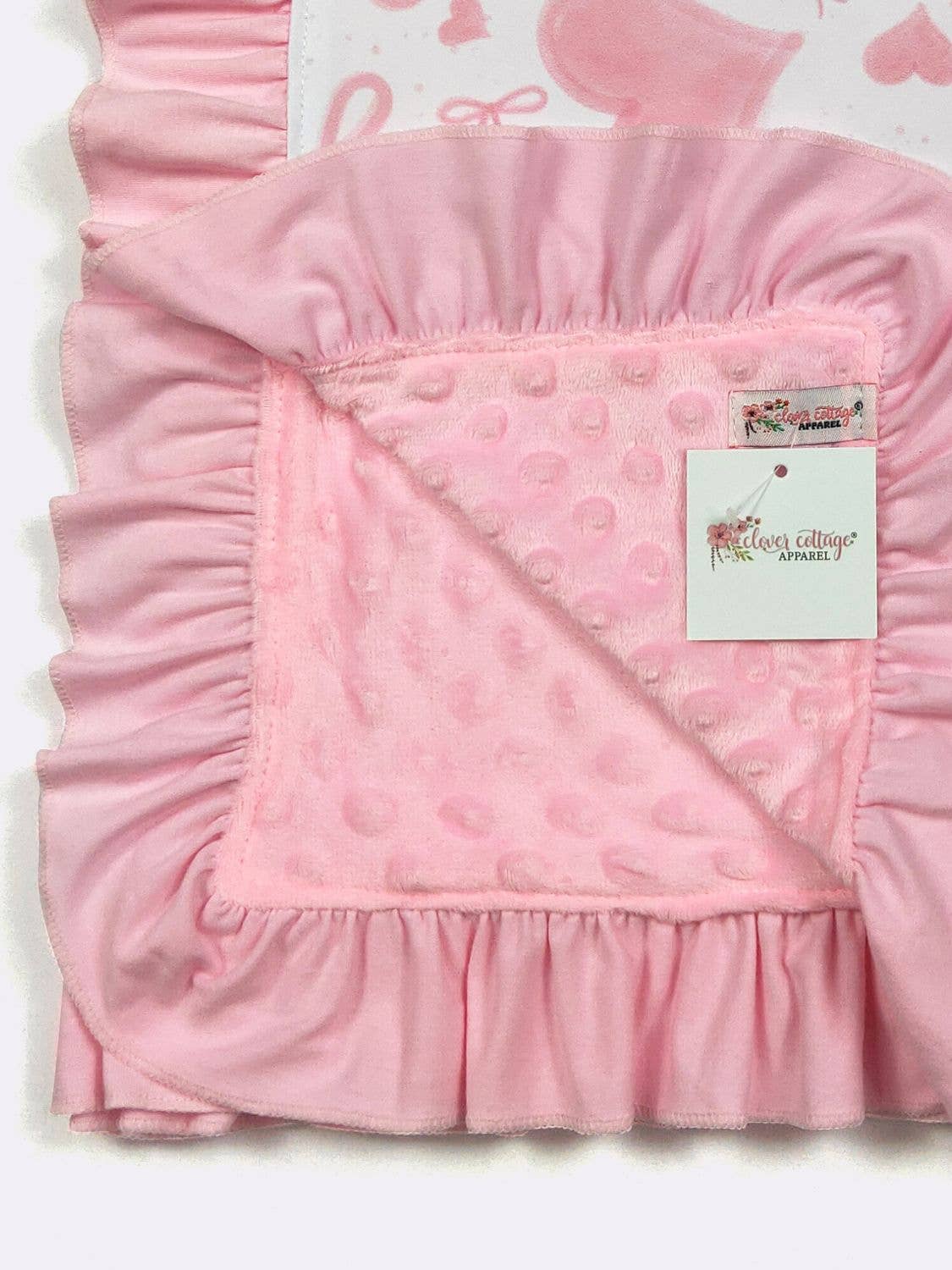 Pink Velvet Heart Blanket