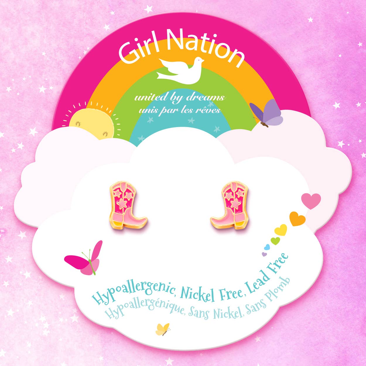Girl Nation - Boot Scootin' Cutie | Western Cowgirl Stud Earrings