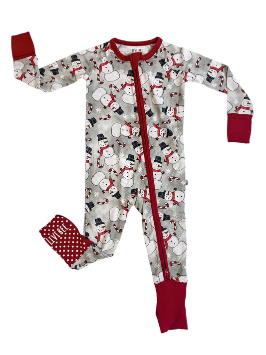 Snowman Snuggles Convertible Zip Romper