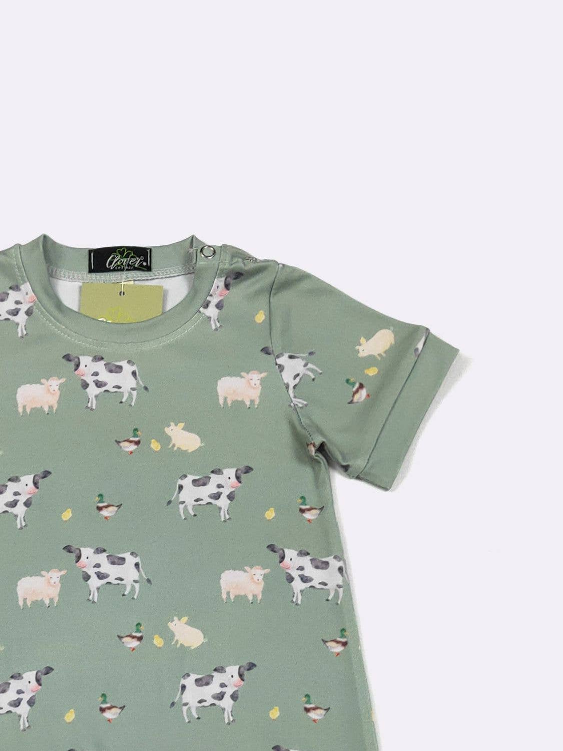 Clover Cottage - Moo Crew Boy Romper