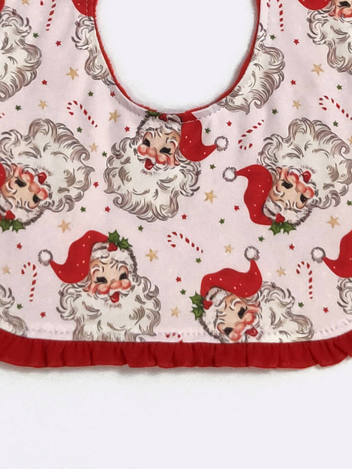 Pink Kris Kringle Baby Bib