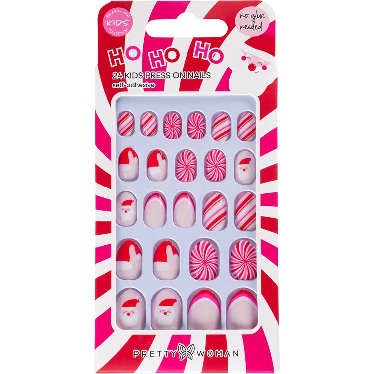 Season to Be Jolly Kids Fake Nails