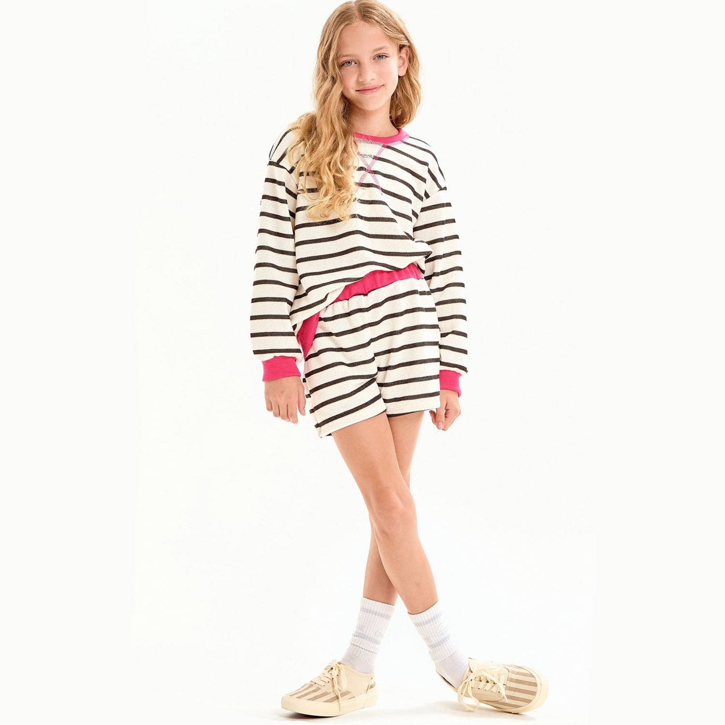 Stripe French Terry Sweatshirt
