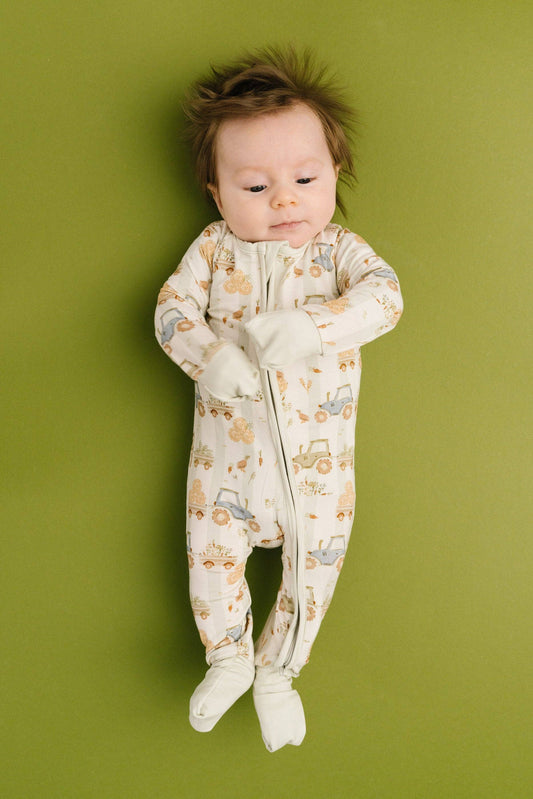 Little One Shop - Tractor Trails Bamboo Sleeper