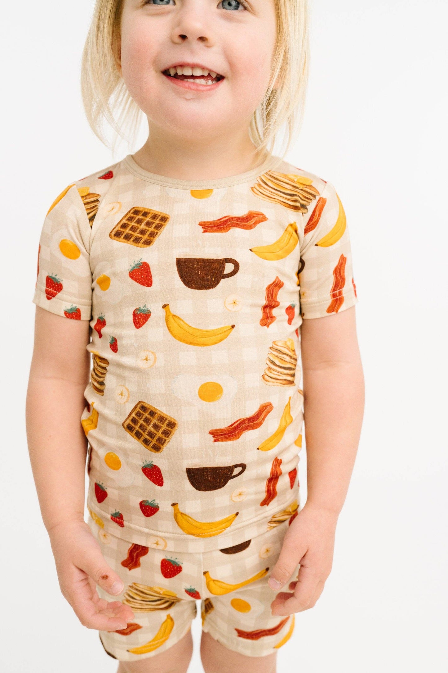 Little One Shop - Breakfast Club Bamboo Short Set