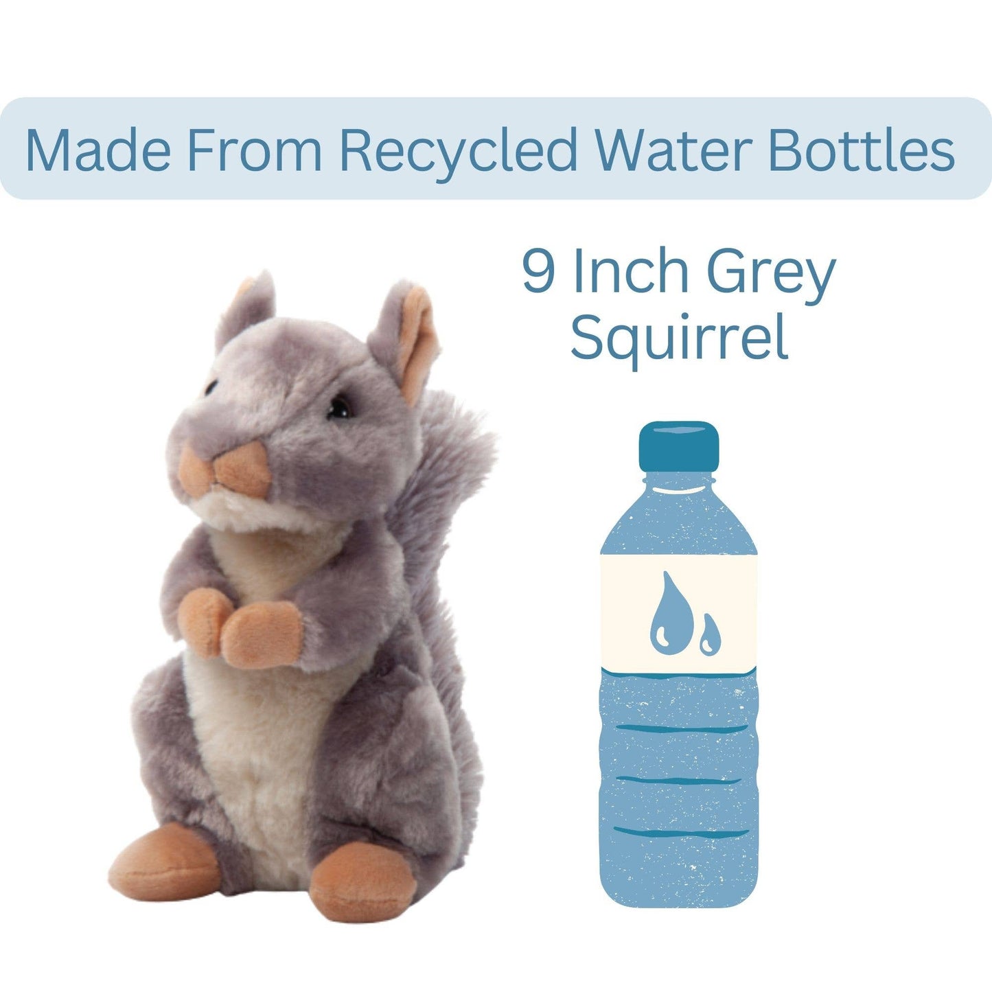 The Petting Zoo - 9" (21cm) Wild Onez Squirrel Grey