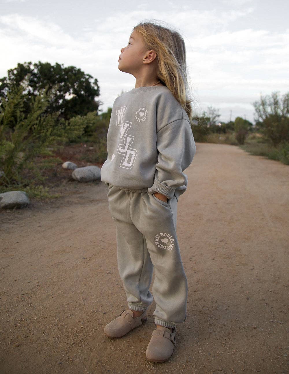 Elevated Faith - WWJD Varsity Kids Crewneck