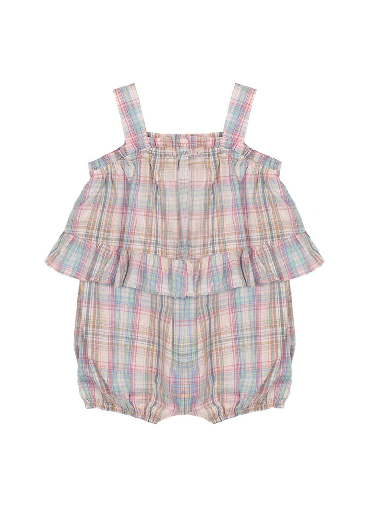 Orchid Farm Gingham Baby Romper