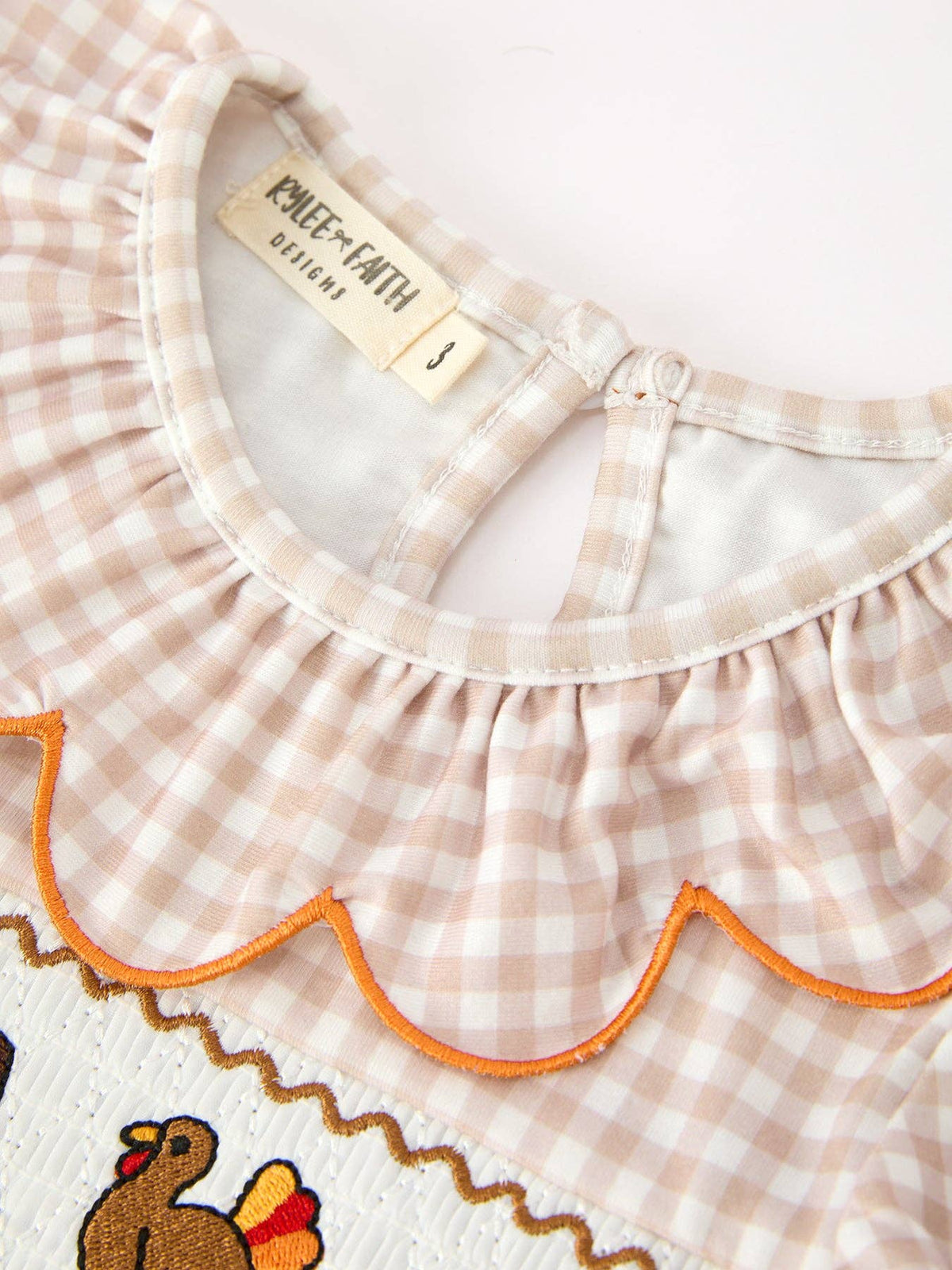 Thanksgiving Smocked Girls Dress Turkey