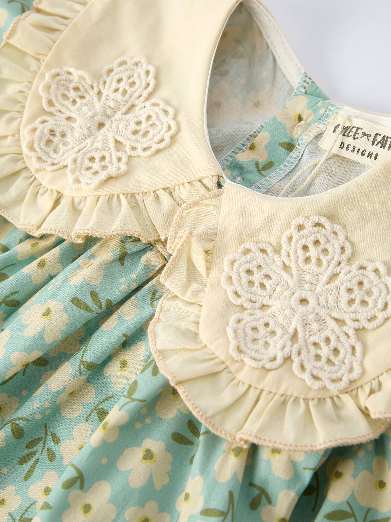 Spring Floral Print Long-Sleeved Romper and Dress Matching Headband