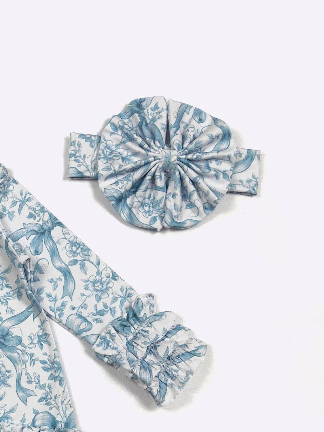 Azure Ribbon Baby Gown