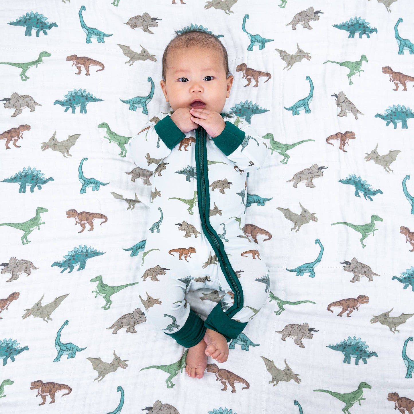 LollyBanks - Dinosaur Baby Bamboo Pajamas