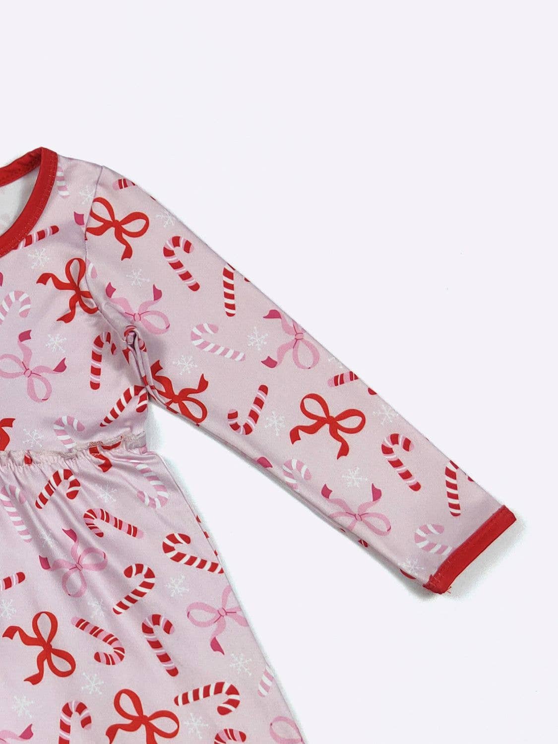 Clover Cottage - Candy Cane Bows Girls Dress