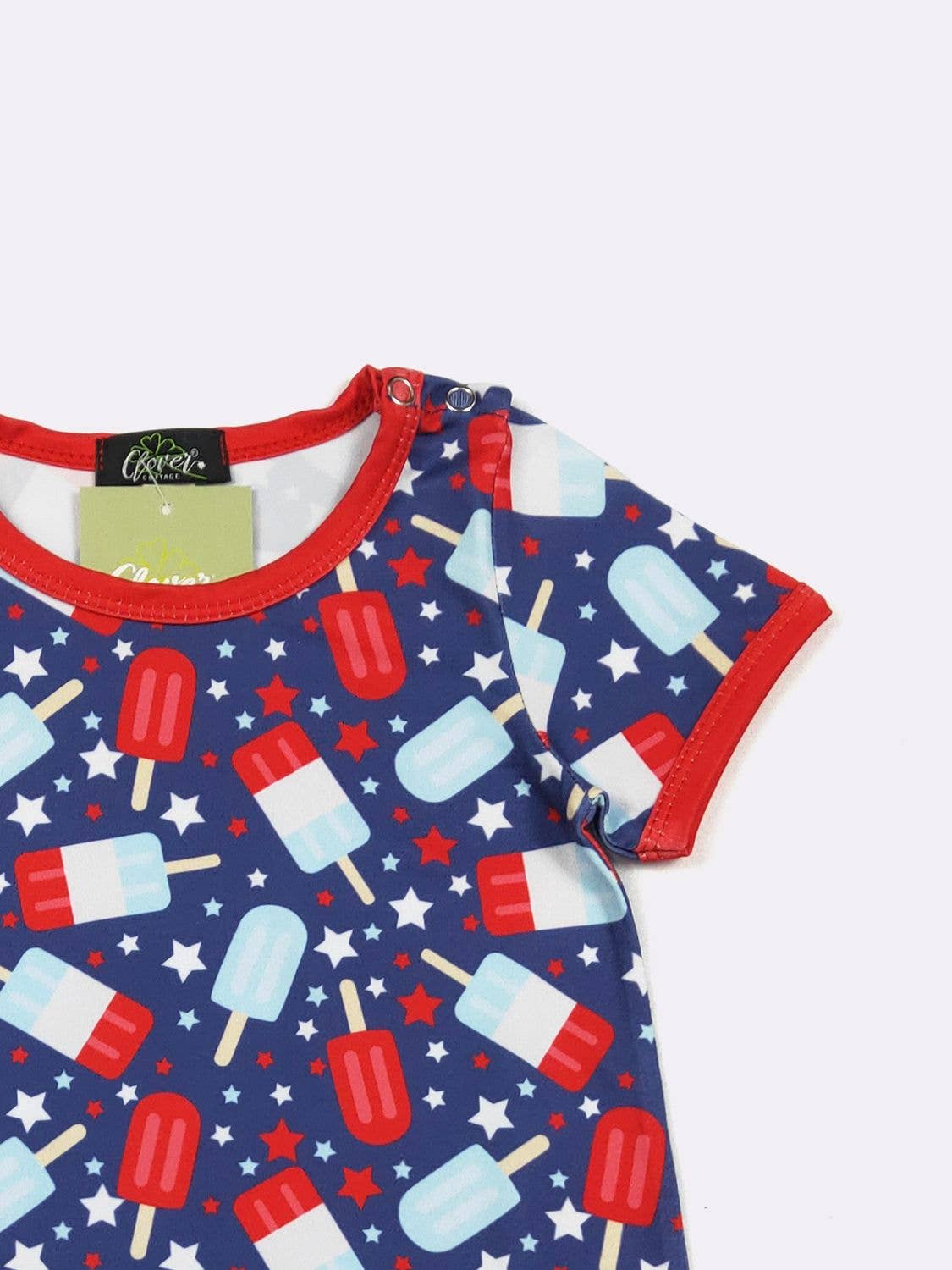 Clover Cottage - Star Spangled Popsicle Boy Romper