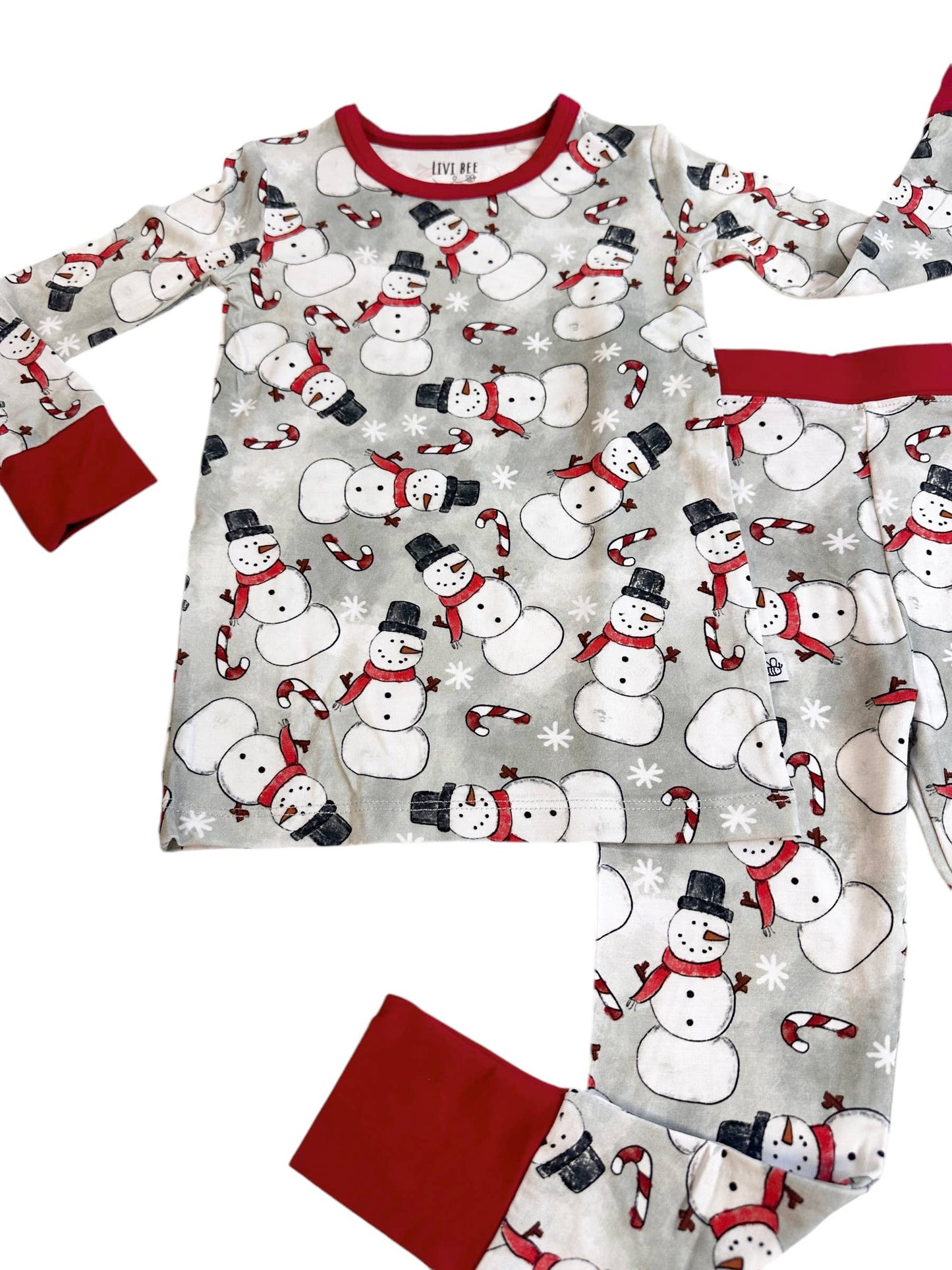 Livi Bee Co. - Snowman Snuggles 2 Piece Pajama Set