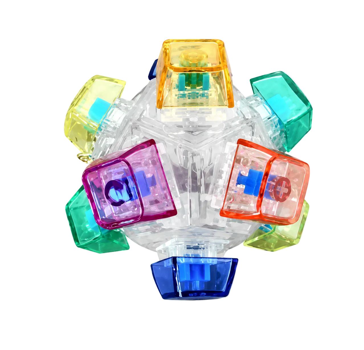 Novelty Brands - Fidget Button Ball Silicone Sensory Stress Toy - 8/Display