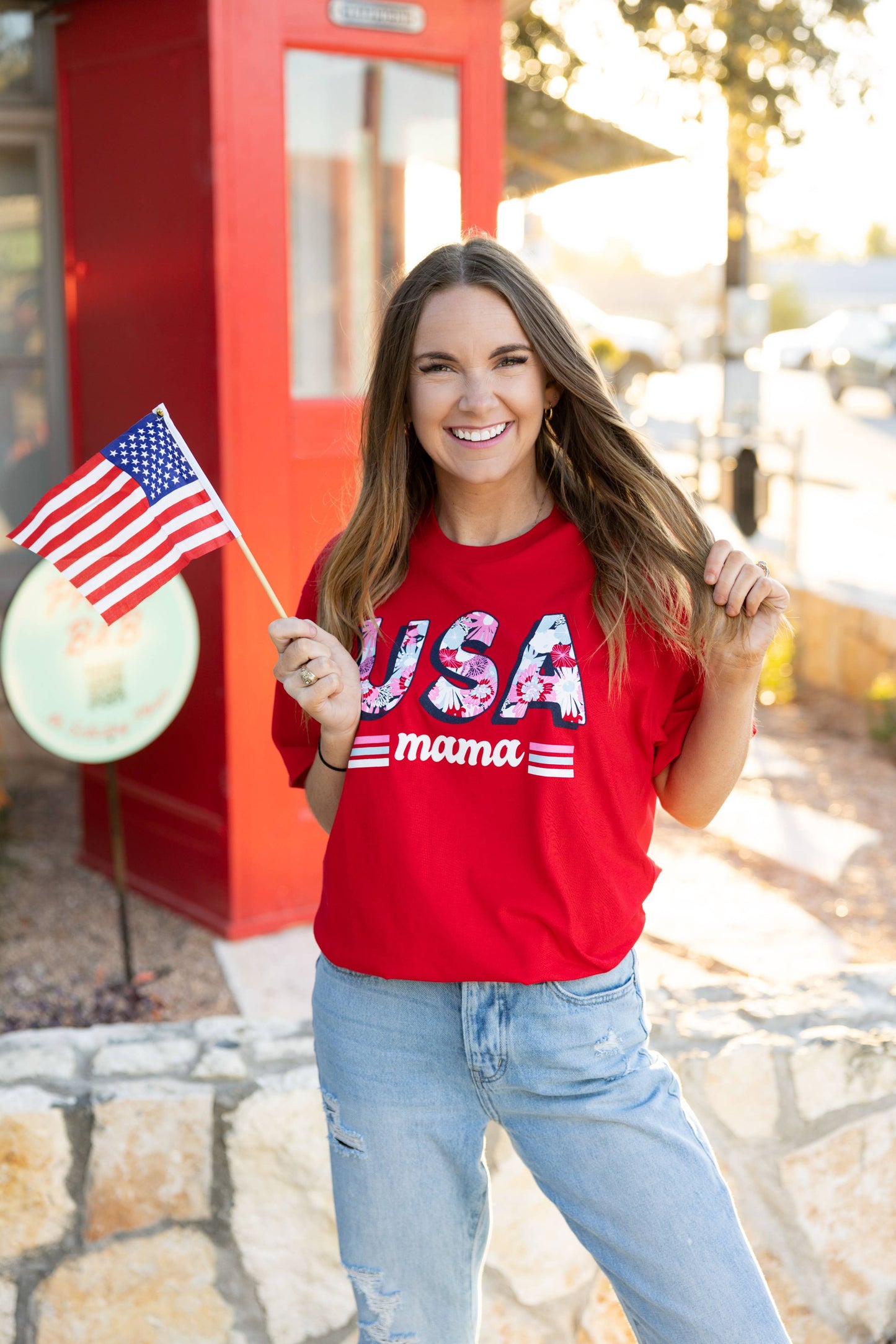USA Mama - SS (Red)