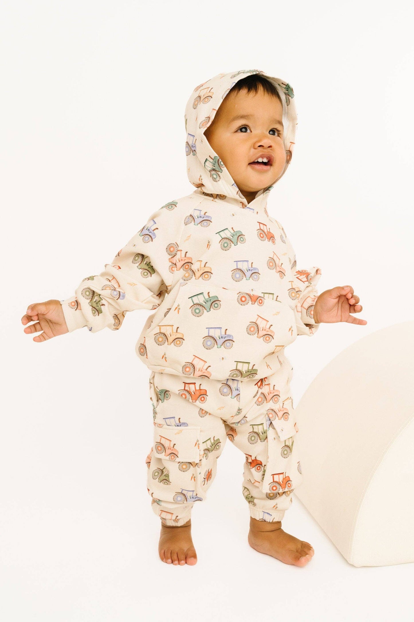 Little One Shop - Tractor Ride Cargo Hoodie Set