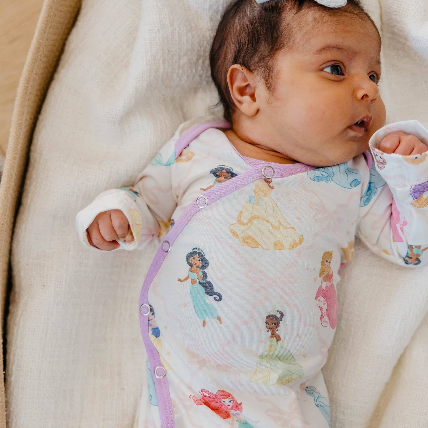 Copper Pearl - Newborn Knotted Gown - Disney Princess