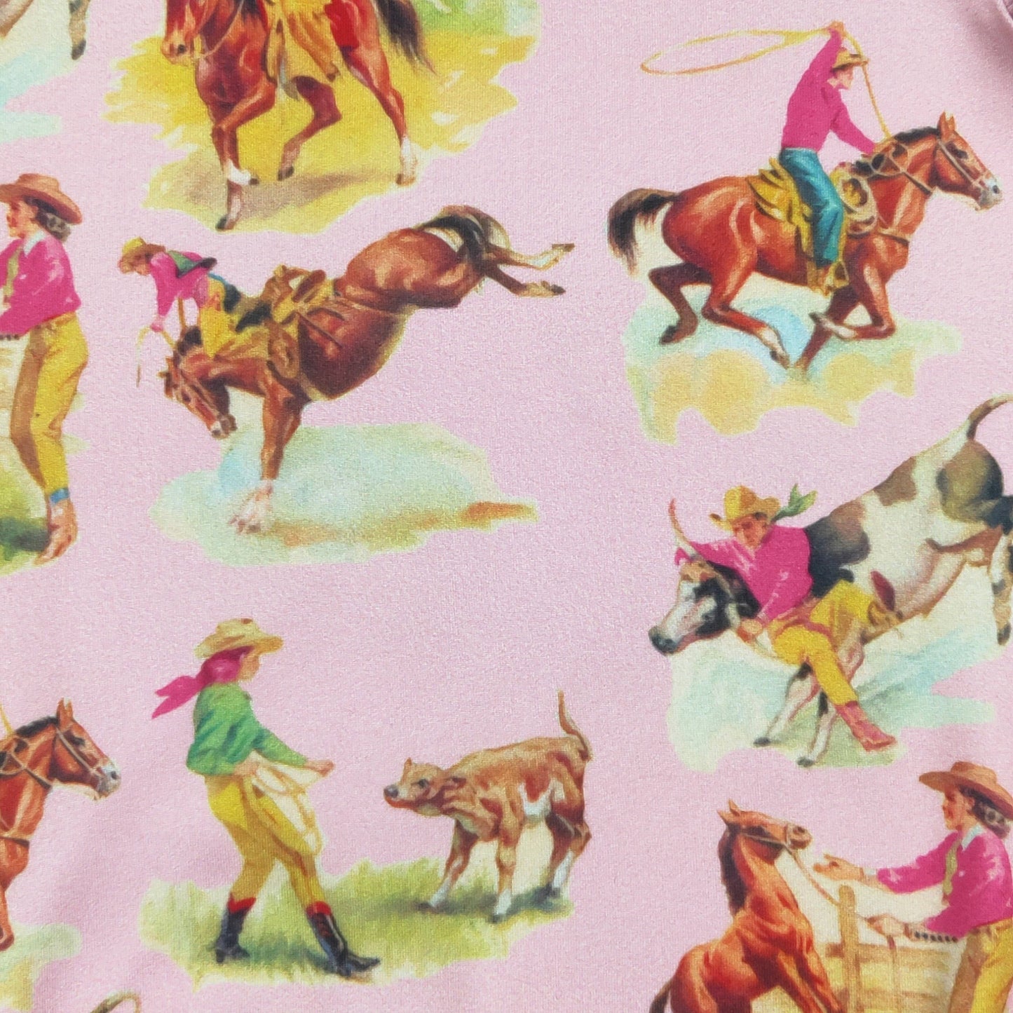 Clover Cottage - Pink Rodeo Baby Romper