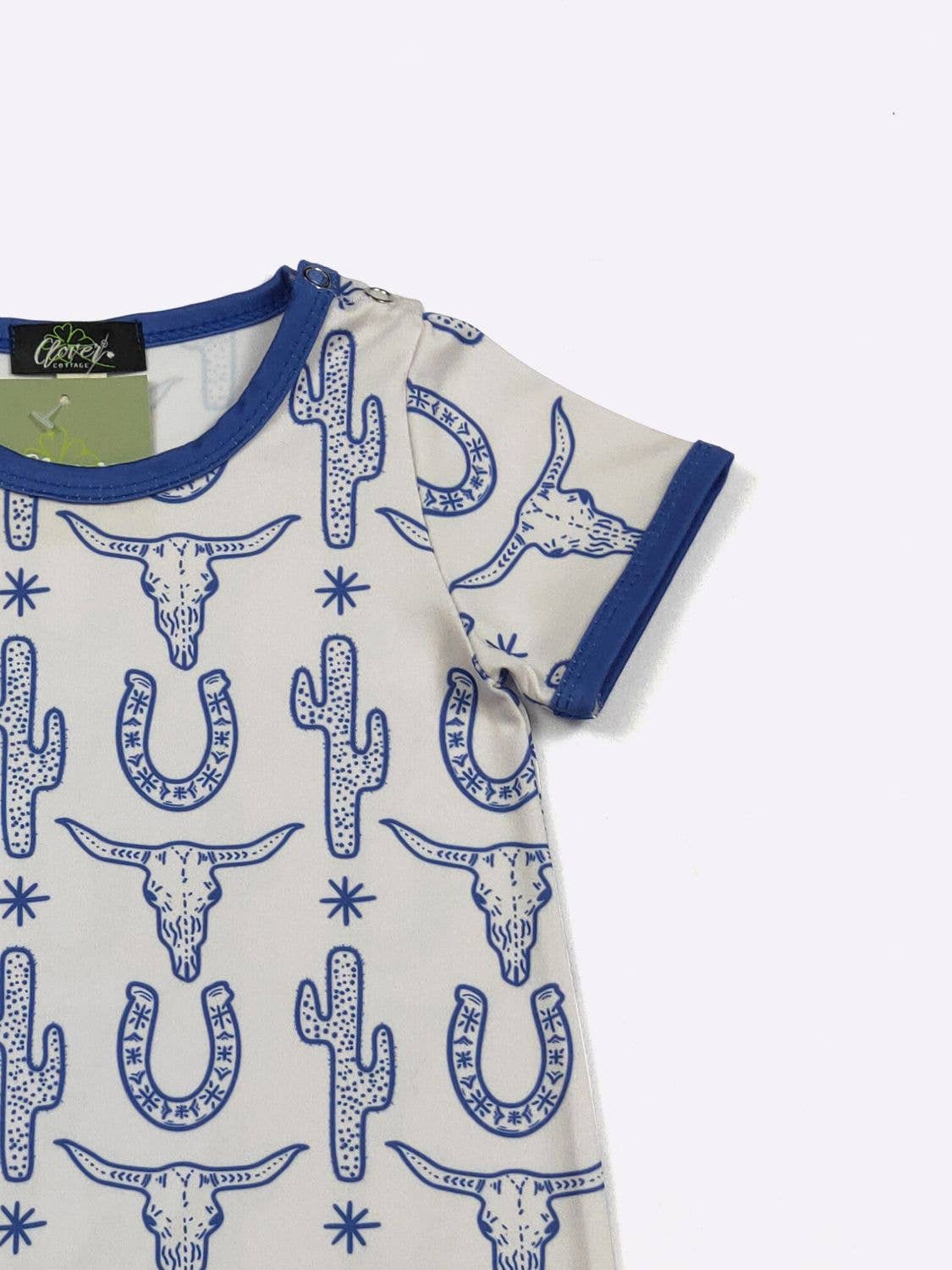 Steer Horns & Horseshoes Boy Romper