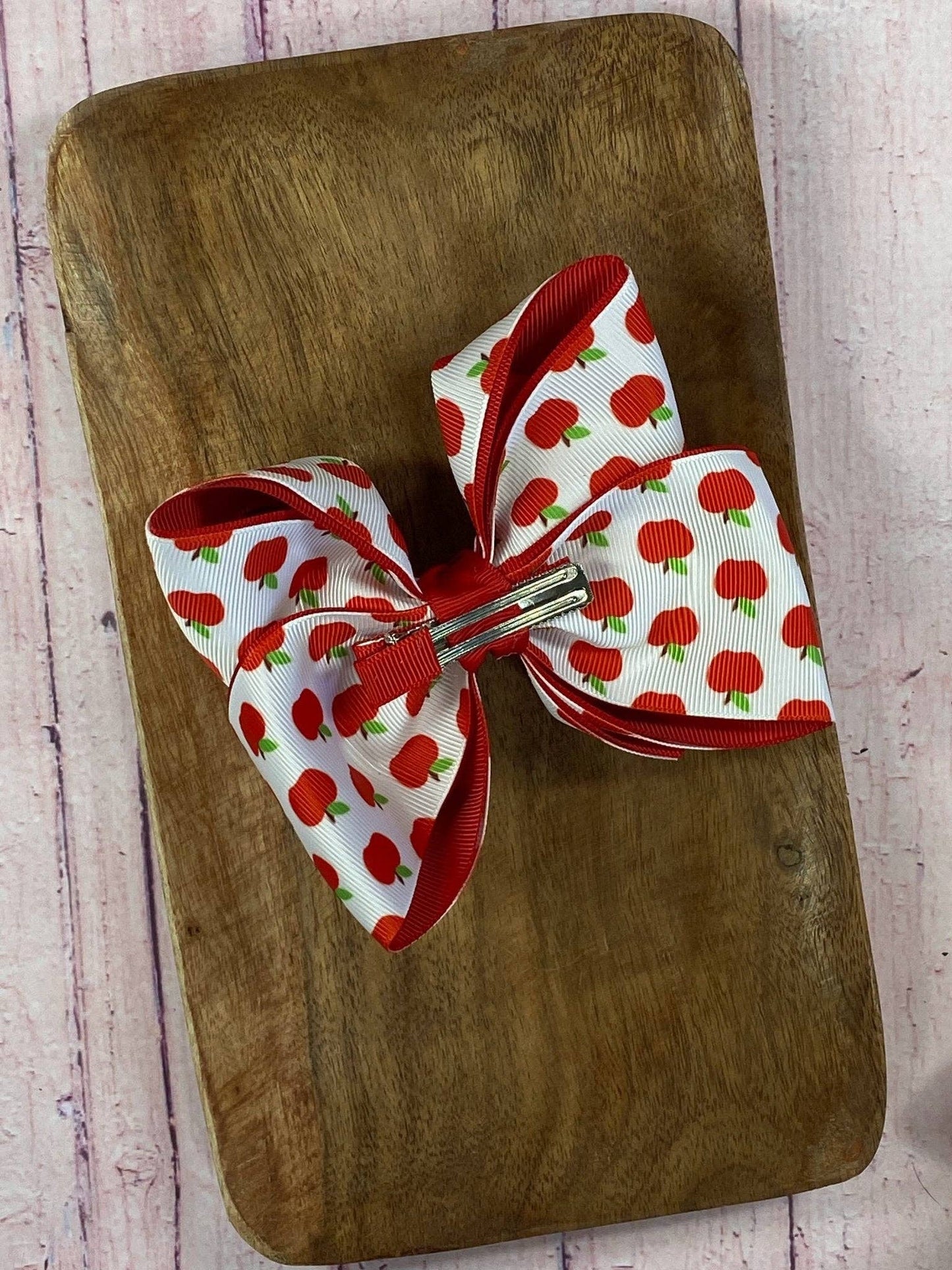 Apple Hair Bow or Headband