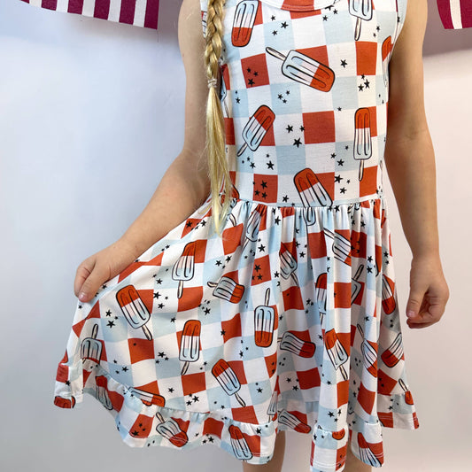 4th Of July Ruffle Dress