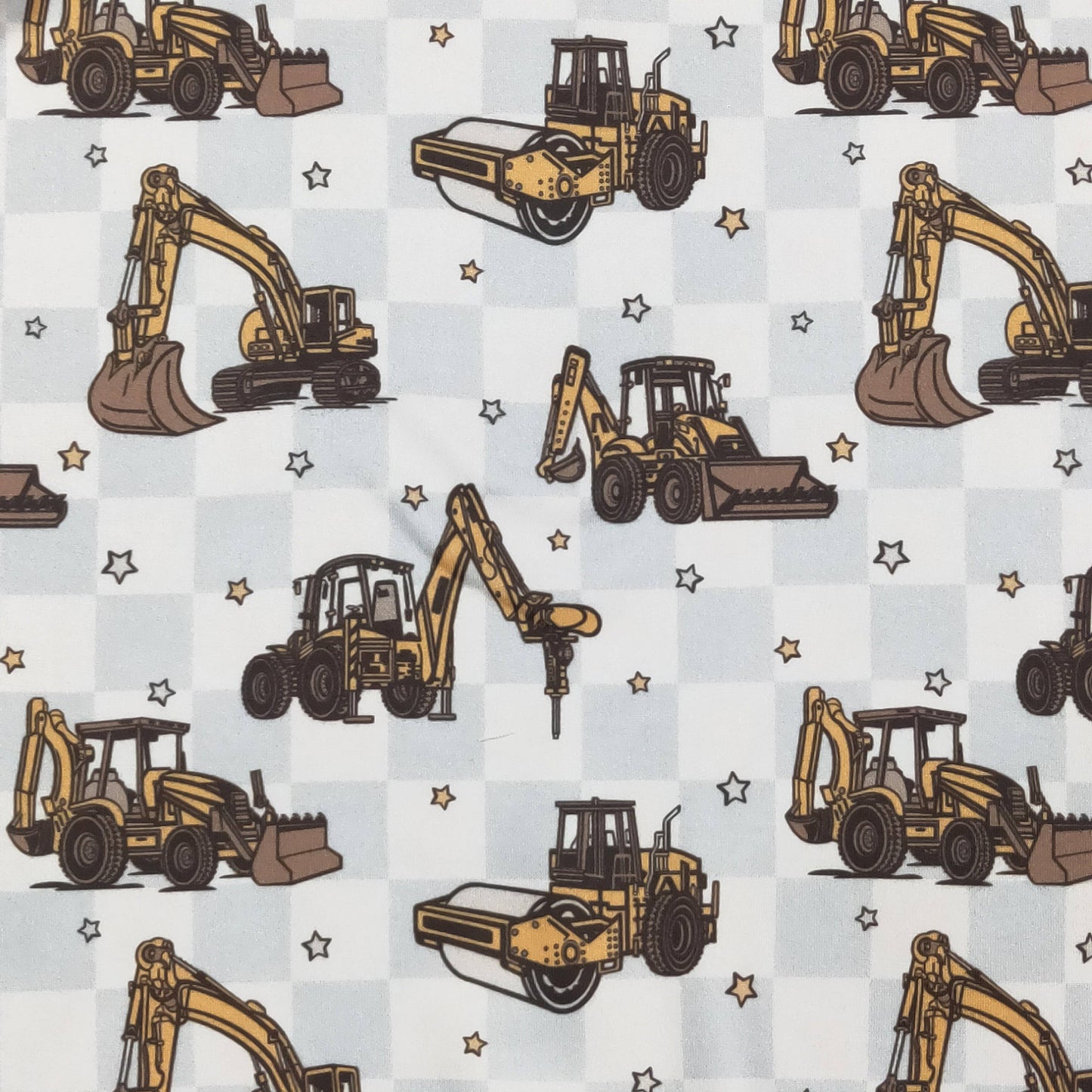 Clover Cottage - Construction Check Boy Romper