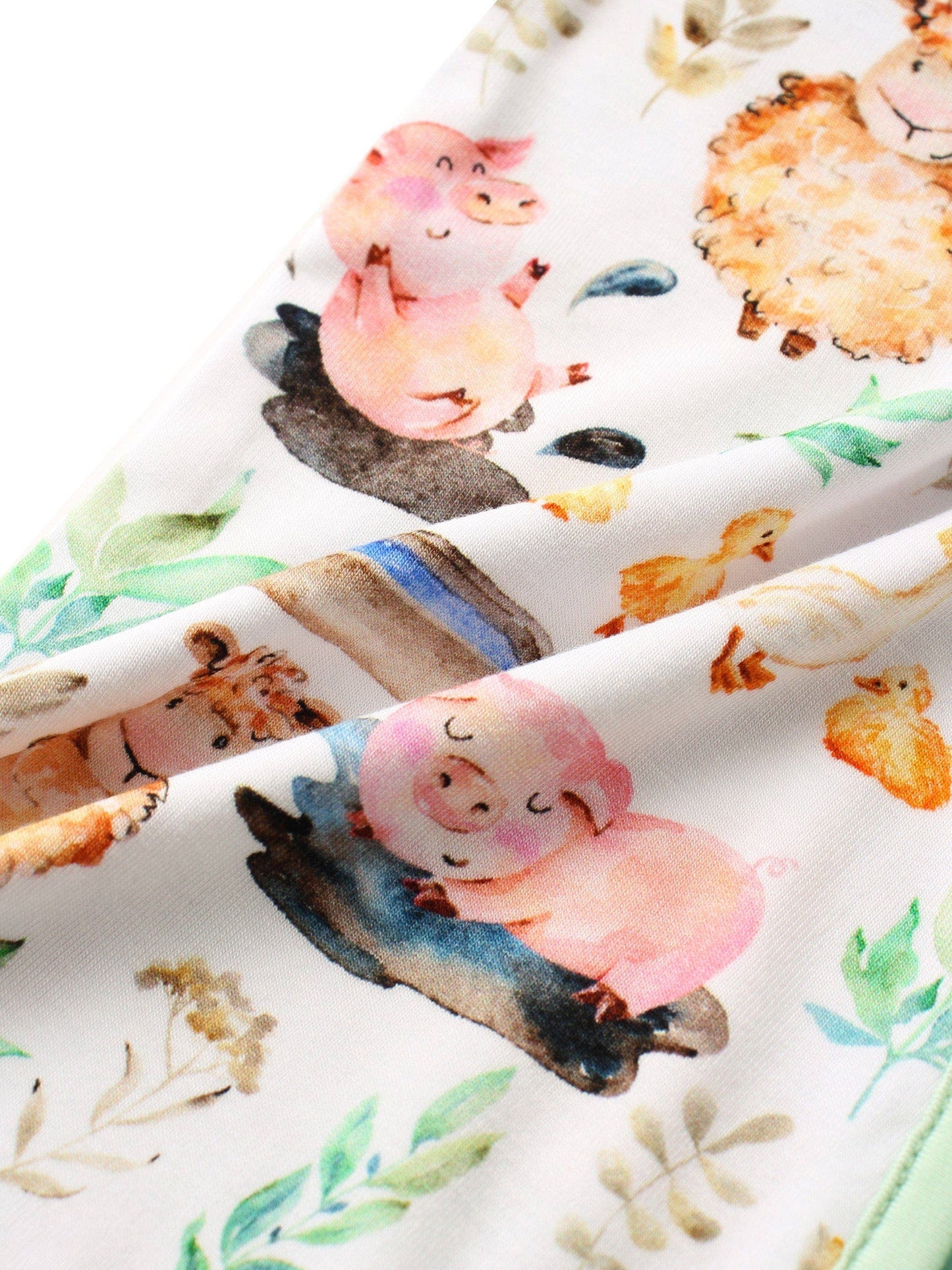 Charlie's Project Kids - Posh TOT Farmyard Fun Bamboo Baby Convertible Zippy Romper