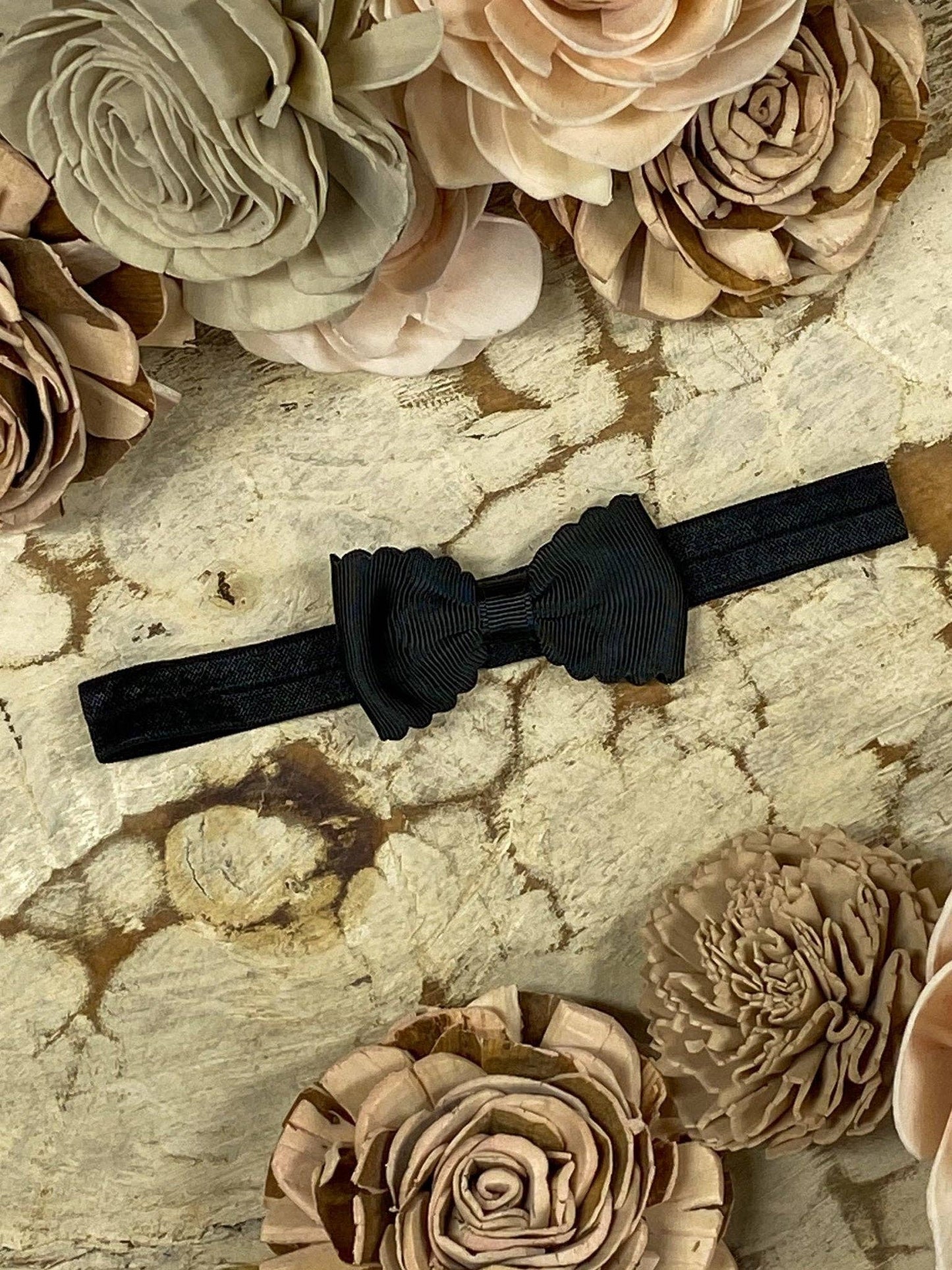 2.5" Bitty Scalloped Bow | Headband