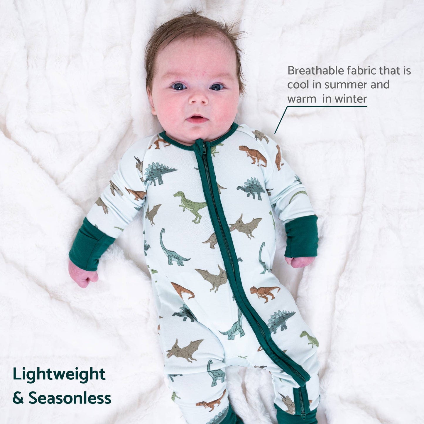 LollyBanks - Dinosaur Baby Bamboo Pajamas