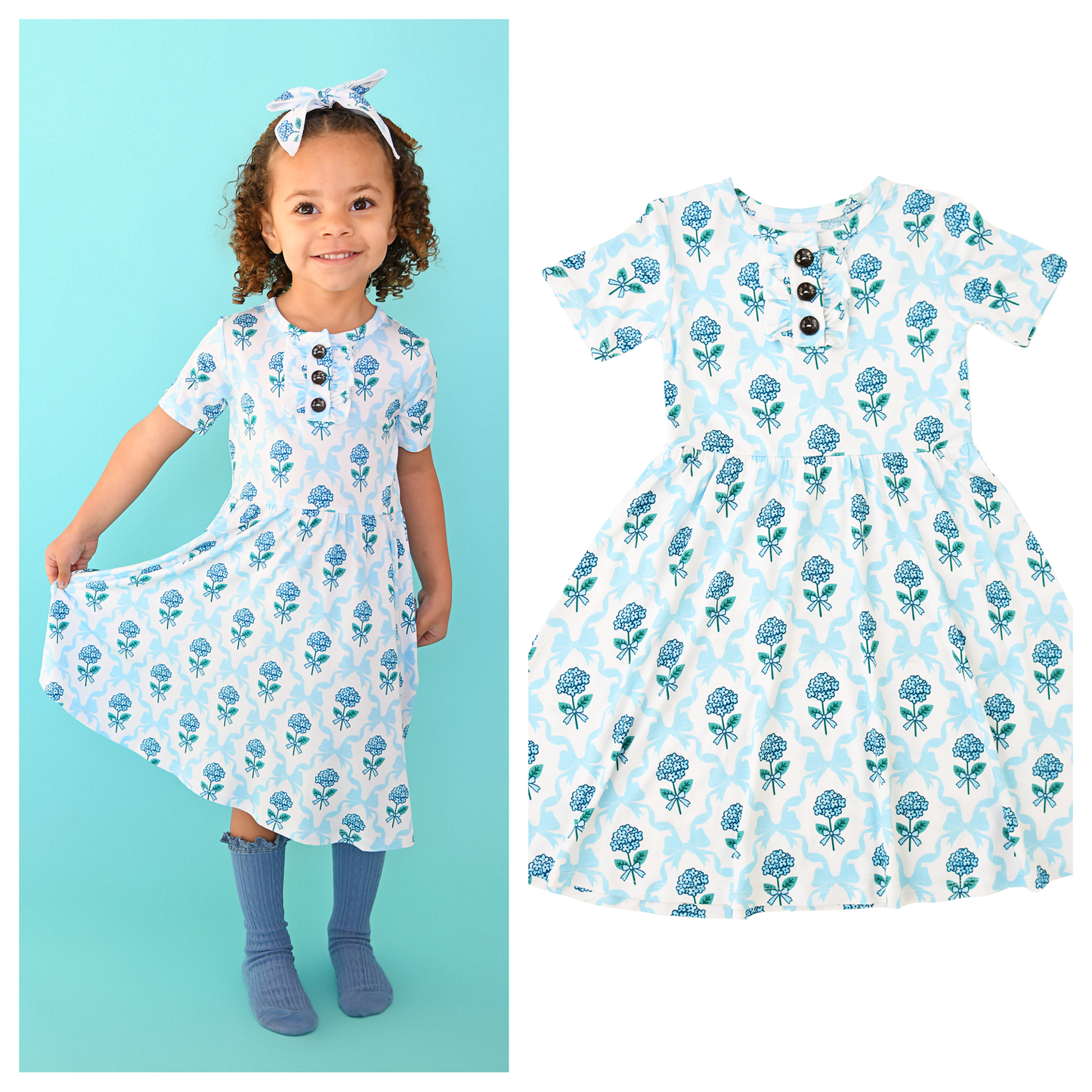Savannah TUTU DRESS Bamboo Floral Kids Clothes