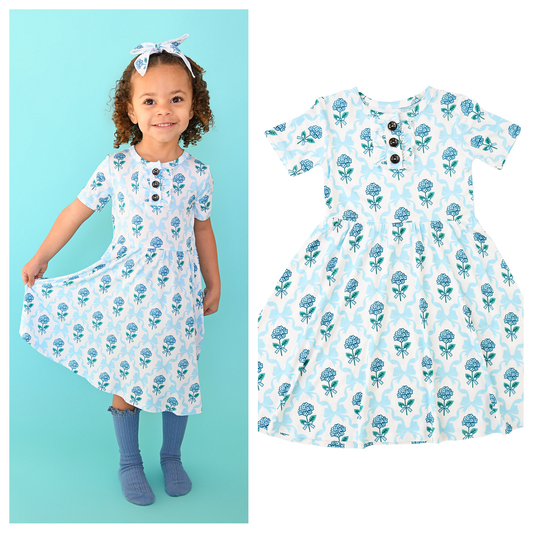 Savannah TUTU DRESS Bamboo Floral Kids Clothes