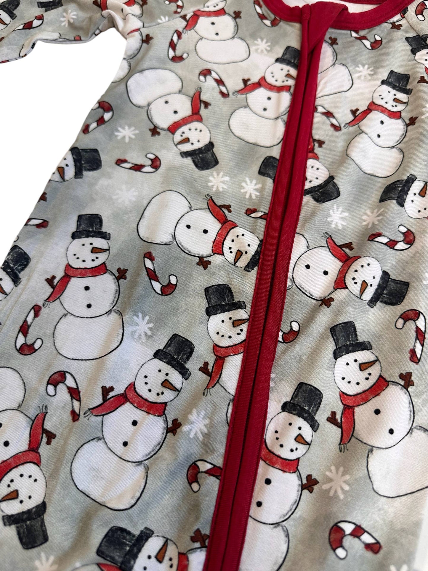 Snowman Snuggles Convertible Zip Romper