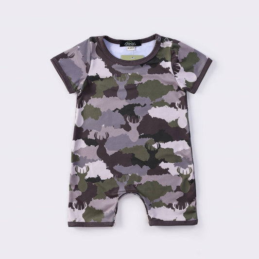 Deer Camo Boy Romper