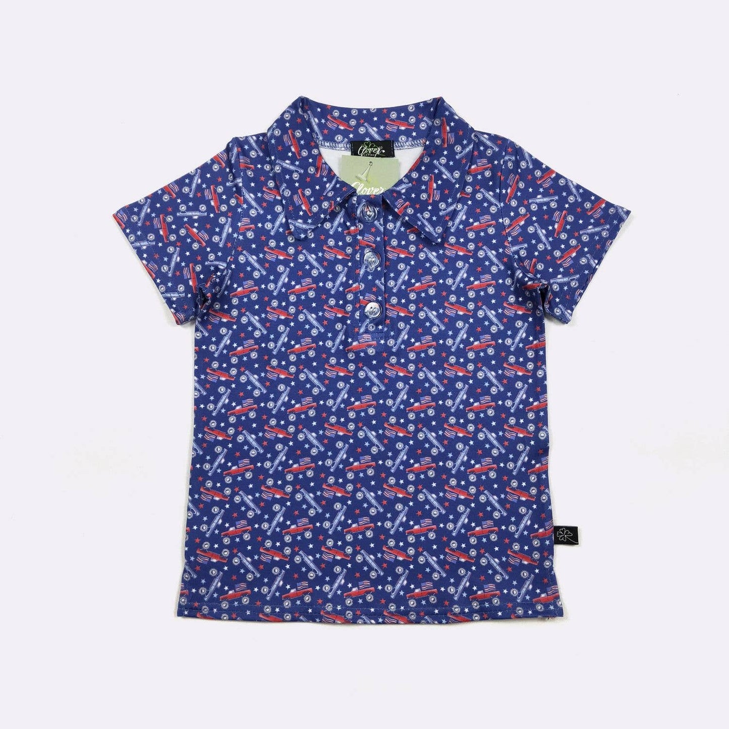 Clover Cottage - Merica Truck Boy Collar Shirt