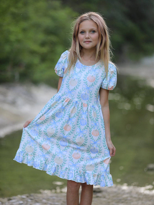 Rylee Faith Designs - Playful Fall Thanksgiving Pumpkin Girls Dress