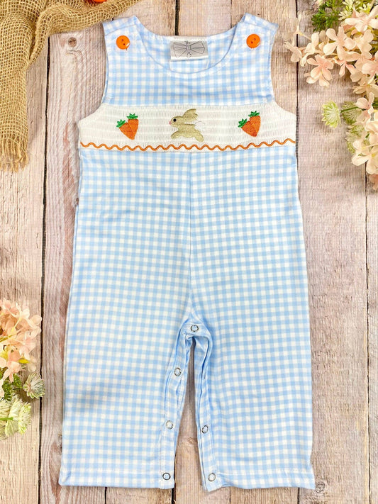 The Hair Bow Company - Boys Blue Gingham Easter Longall