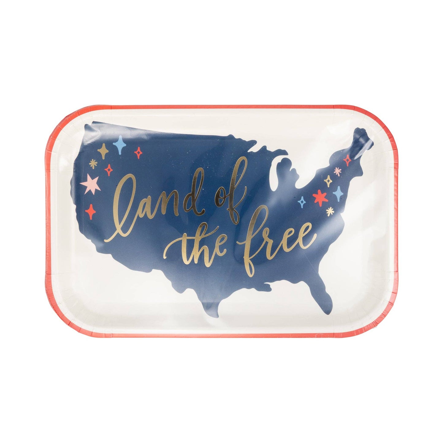 Land of Free Map Plate (8 ct)