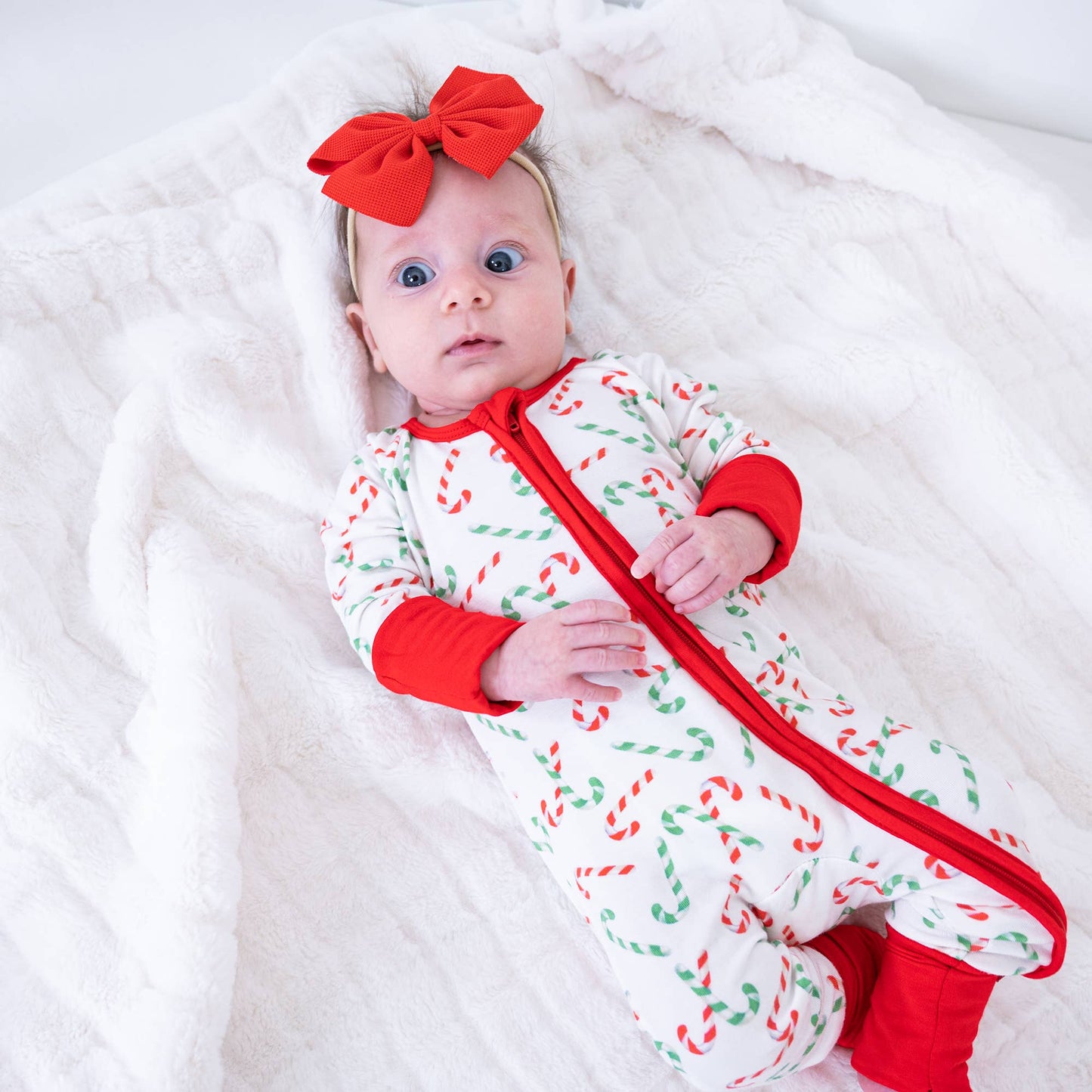 LollyBanks - Candy Cane Christmas Holiday Baby Bamboo Pajamas