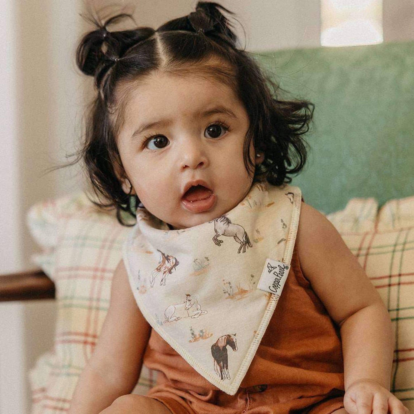 Copper Pearl - 4 Pack Baby Bandana Bibs - Cheyenne
