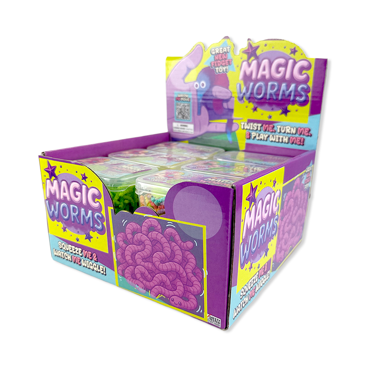 Novelty Brands - So Much Fun! Magic Worms Fidget Toy Assortment - 12/Display