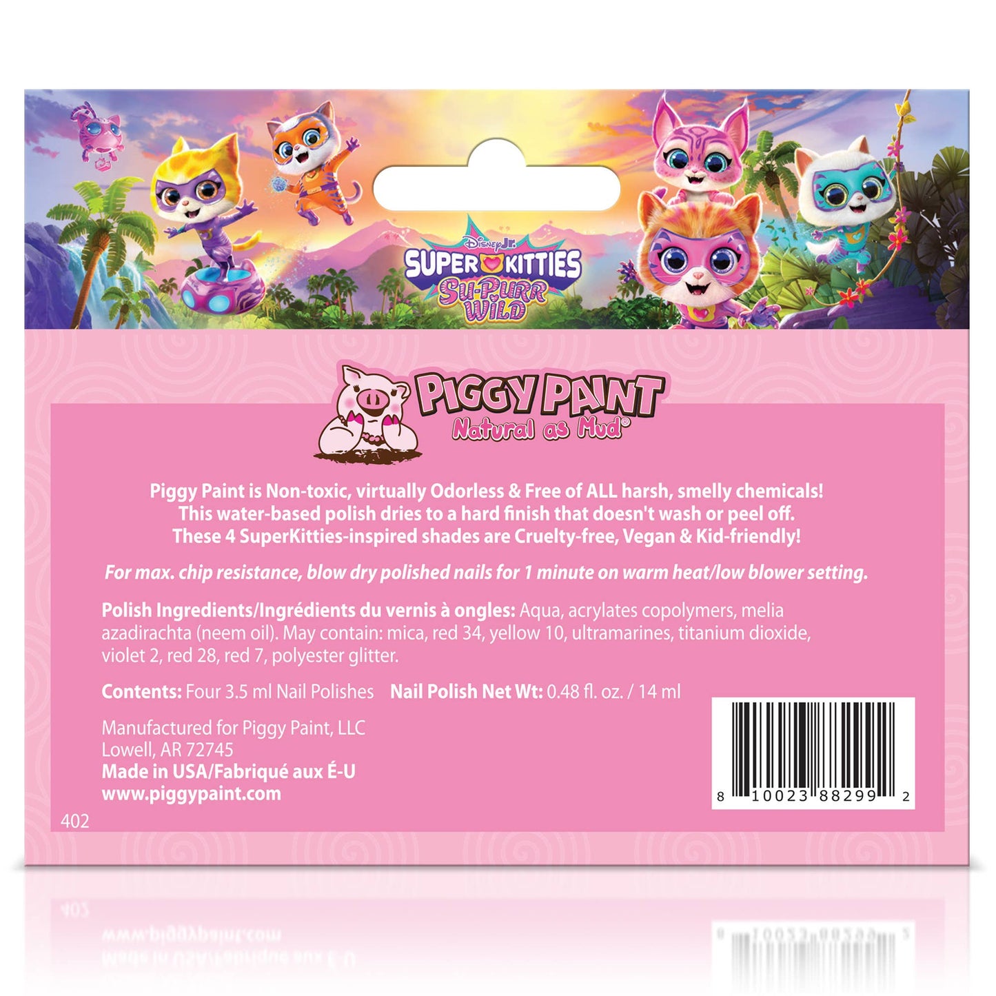 Piggy Paint - SuperKitties 4-Polish Box Set - Kids Non-toxic Nail Polish
