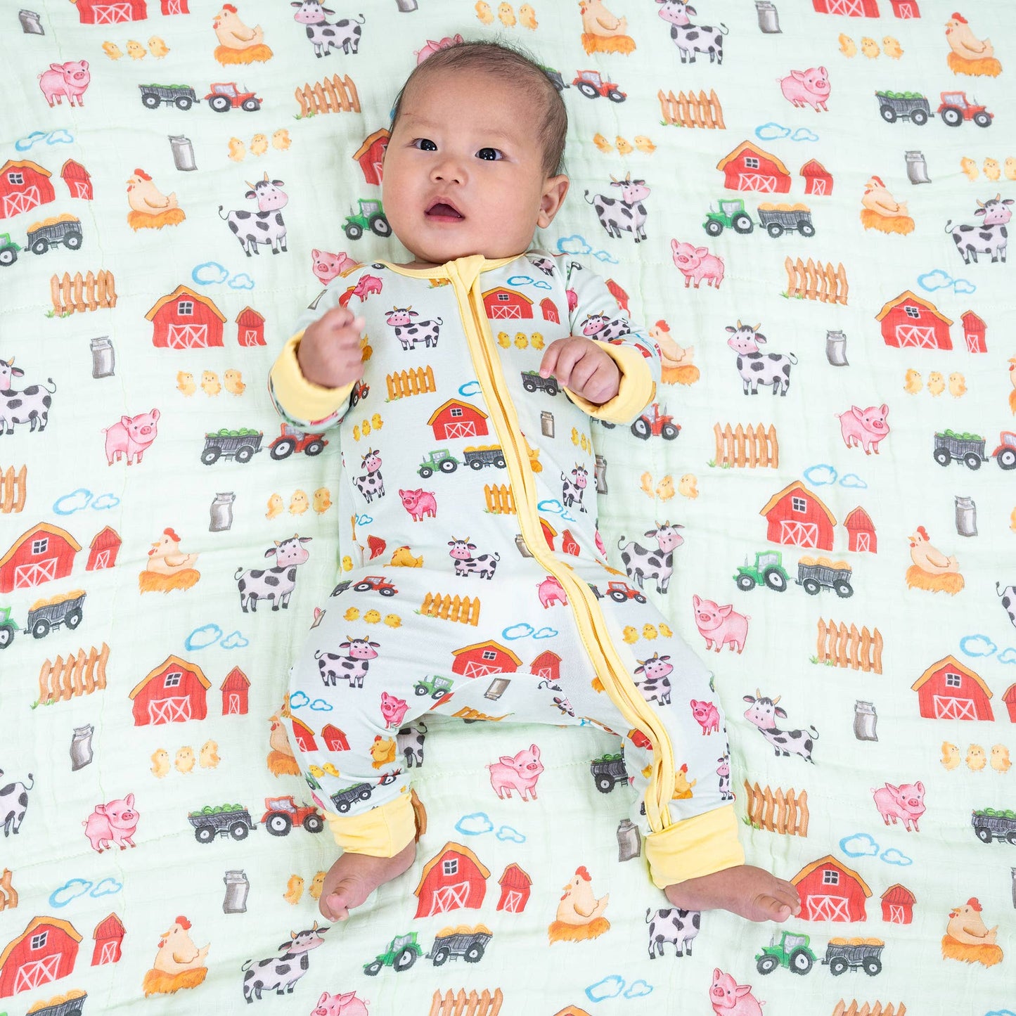 LollyBanks - Little Barnyard Baby Bamboo Pajamas