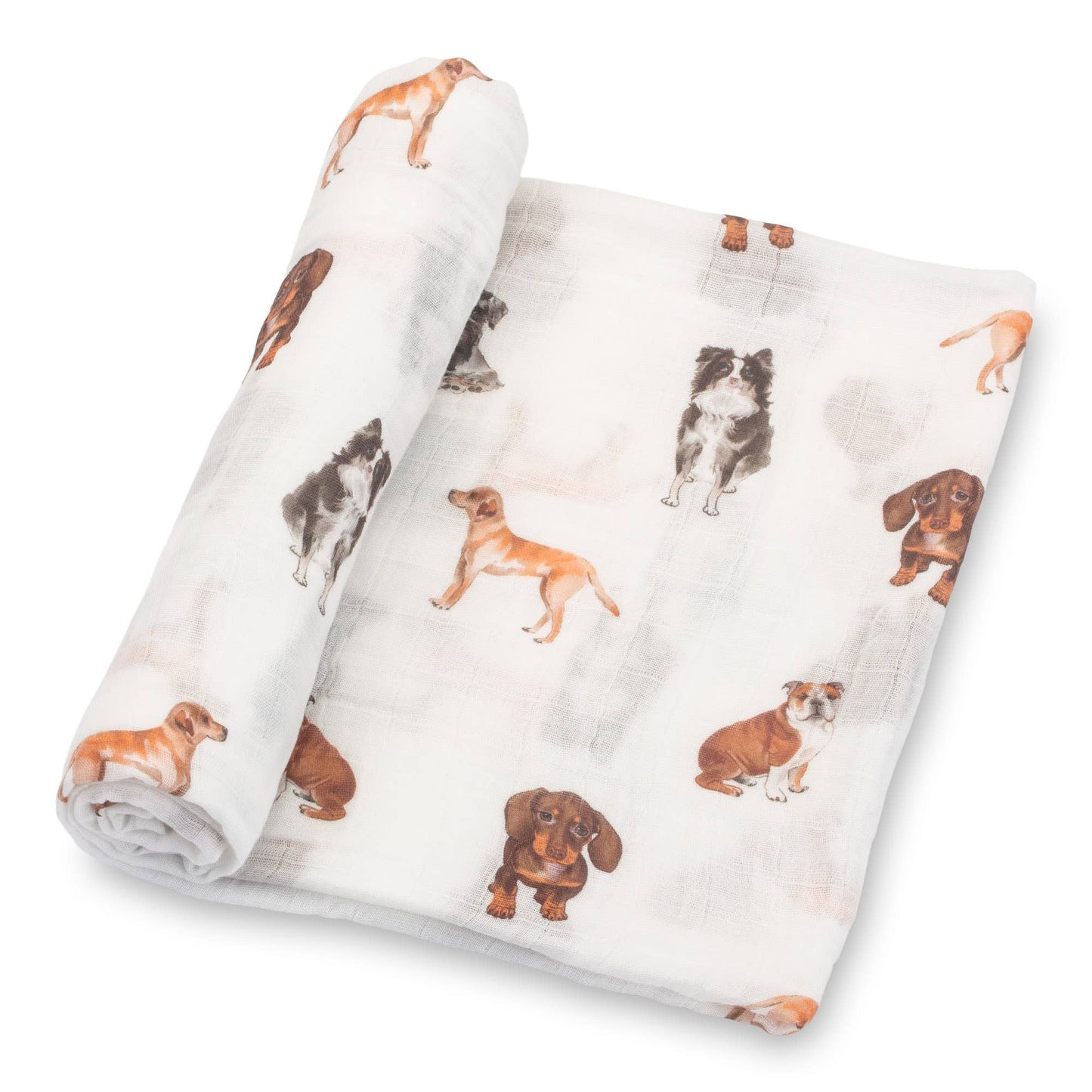 LollyBanks - Dog Print Baby Swaddle Blanket